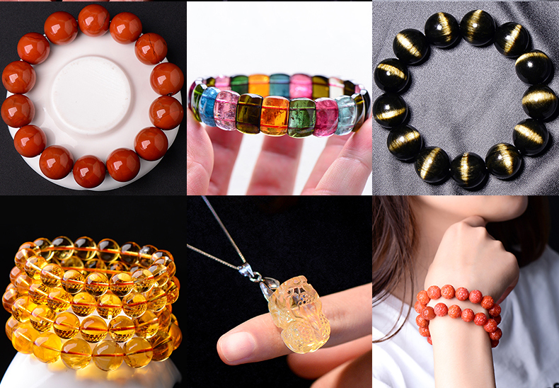 Jeyoo Jingyou tourmaline xanh ma tím vòng đeo tay garnet Hỗ trợ bảy ngày không có lý do để trở lại - Vòng đeo tay Clasp vòng vàng tây nữ