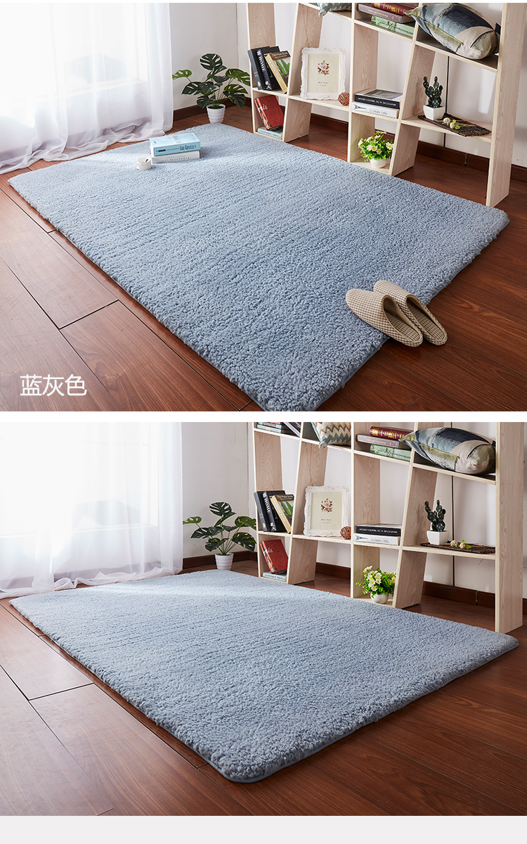 Thảm len Bắc Âu thảm nhà dày tóc dài phòng khách bò mat mat phòng ngủ đầu giường chăn đầy cửa hàng thảm đá thấm nước