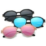 Поляризованные миопия двойные солнцезащитные очки водителя водителя Женщины Ретро круглые квадратные солнцезащитные очки прилив люди устанавливают зеркальный клип 8029