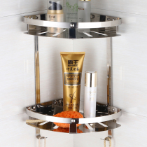 304 stainless steel bathroom shelf 2-layer 3-layer bathroom stainless steel wall-mounted thickened tripod bathroom corner rack