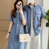 Парная одежда для влюбленных, летняя одежда, брендовая юбка, ретро рубашка, корсет, платье