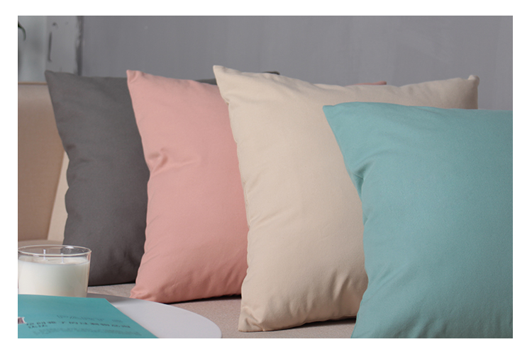 MZao gối bông gối màu sắc rắn mà không có lõi đơn giản bông vuông sofa ký túc xá chăn kèm gối