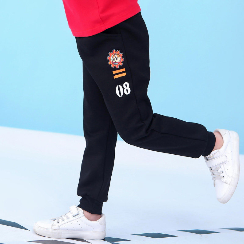 Clear Barn Winter Style Boy Dress Boy Long Pants Spring Autumn Plus Suede Little Bear New Children Pants Boy Winter Sports Pants