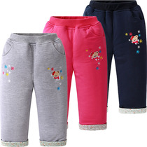 Girls winter cotton trousers Korean version of baby Bear girl thick cotton pants girl casual pants thick pants warm pants