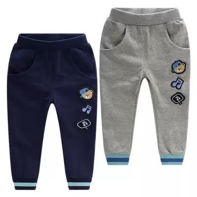 Korean children's clothing boy's trousers spring and autumn fashion bear new children's pants boy casual pants small children's tide