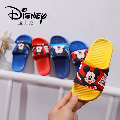 Дисней, детские слайдеры, тапочки, нескользящие туфли для мальчиков