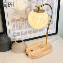 Headlights bedroom Nordic mesh fashion bedside lamp wireless charging light luxury desk lamp design sensed lunar lamp