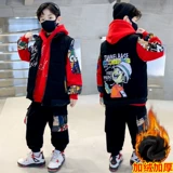 Демисезонный пуховик для мальчиков, детский утепленный комплект, коллекция 2023, подходит для подростков, детская одежда, 3 предмета