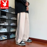 Playboy, демисезонные трендовые брендовые штаны для отдыха, оверсайз