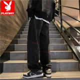 Playboy, осенние летние джинсы, штаны, свободный прямой крой, в американском стиле