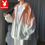 Playboy, демисезонная толстовка с капюшоном для школьников, мужская куртка, градиент