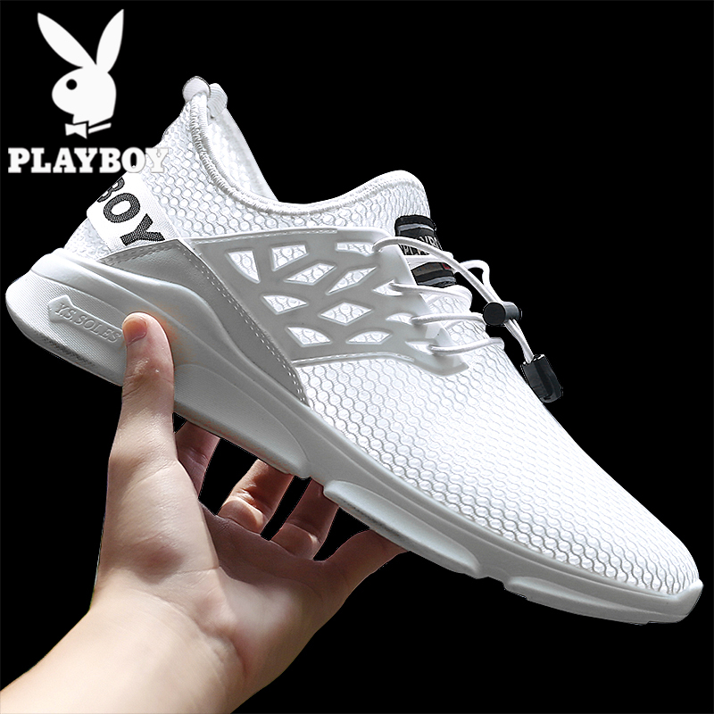 Playboy men's shoes 2022 new summer mesh sneakers men's casual breathable all-match thin hollow mesh shoes