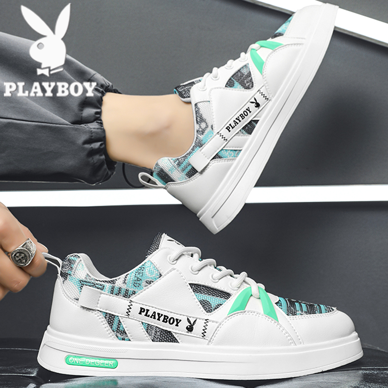 Playboy men's shoes 2022 new trendy autumn breathable net red popular sneakers men's casual sports white shoes