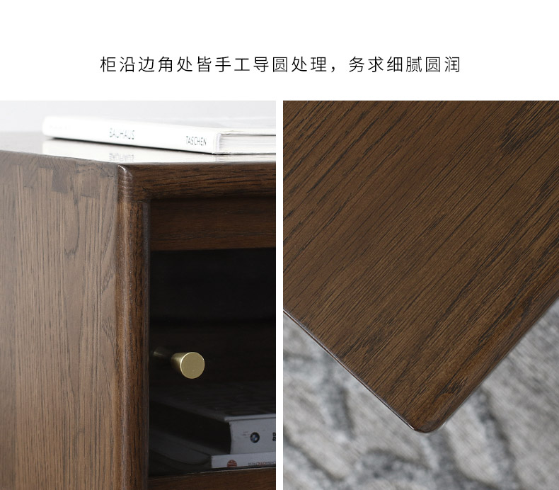 Bàn cà phê Bắc Âu đơn giản gỗ đen óc chó gỗ thủy tinh nhỏ căn hộ phòng khách nhà đa năng sáng tạo nội thất - Bàn trà bàn trà kính cường lực