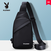 Playboy messenger bag mens multi-function chest bag fashion backpack large capacity shoulder bag mens bag tide brand small bag