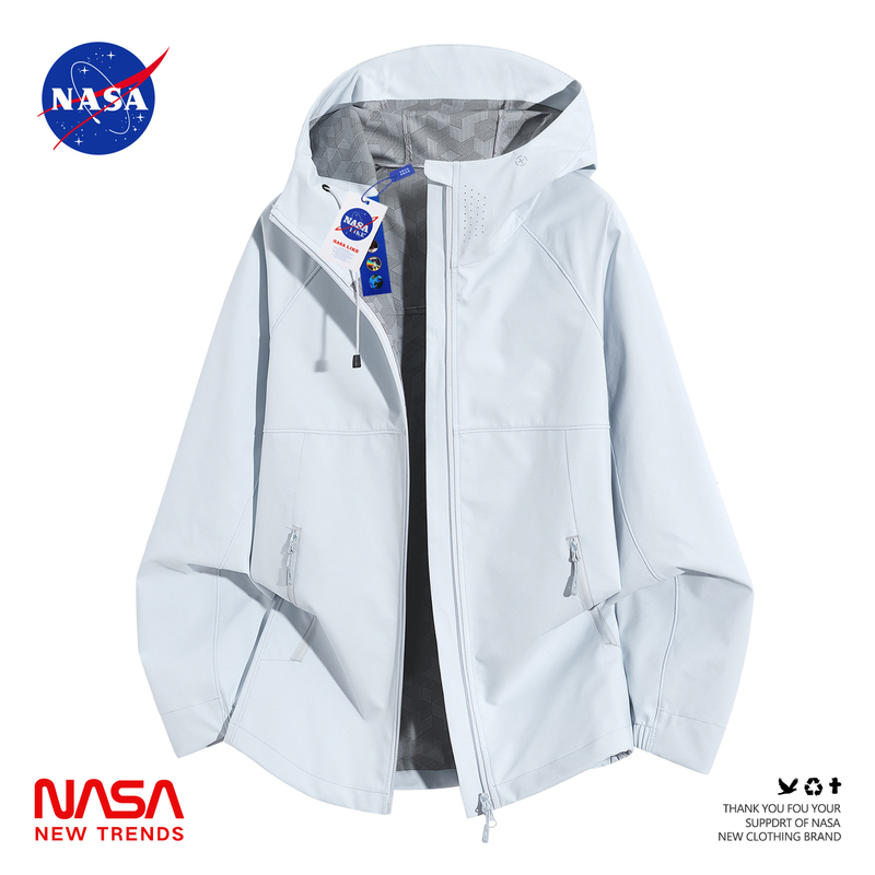 Nasa Jacket Men's 2026 New Spring Outdoor Windproof Soft Shell Jacket Spring Thin Clothing for Men