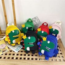 New Korean version of cute cartoon dinosaur school bag anti-loss kindergarten elementary school pupil male and female child shake sound-and-wave bag