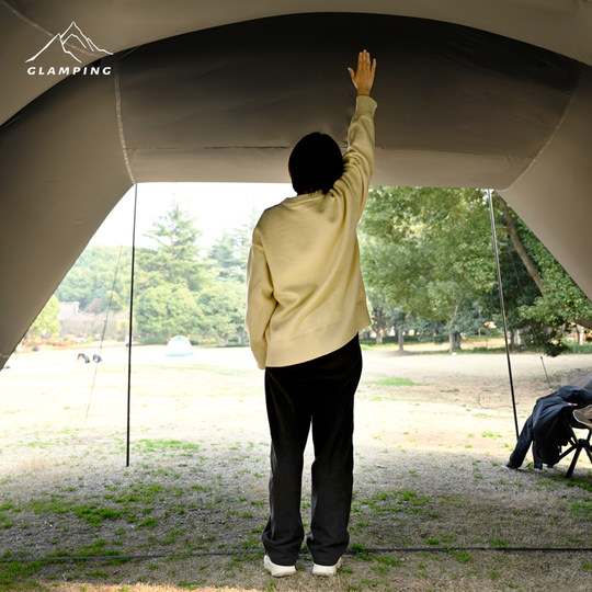 Habi Dawn Dome Canopy Tent Outdoor Camping Extra Large Titanium Silver Black Coating Sunshade Windproof Sun Shelter