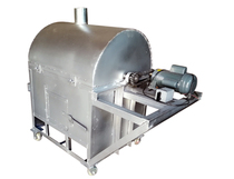 The new 100kg frying machine frying melon seeds machine peanut frying pan gas coal dual-purpose frying furnace energy saving and environmental protection