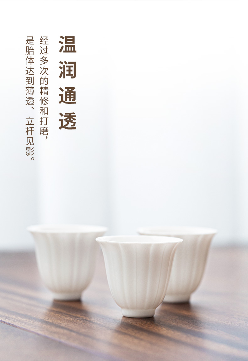 Ultimately responds to bluish white porcelain masters cup kung fu tea cups jingdezhen ceramic sample tea cup small single cup tea cup mat individual