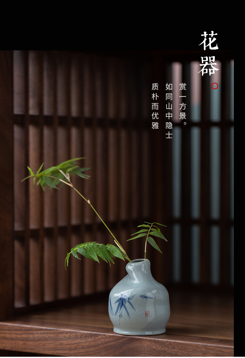 Ultimately responds to Japanese inserted tea machine zen tea taking floret bottle ceramic creative retro flower vases, tea art furnishing articles