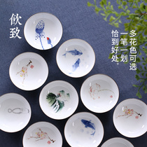 Yizhi thin tire hand-painted teacup Ceramic hat cup Tea cup Large Kung Fu Tea cup Single master cup Single cup