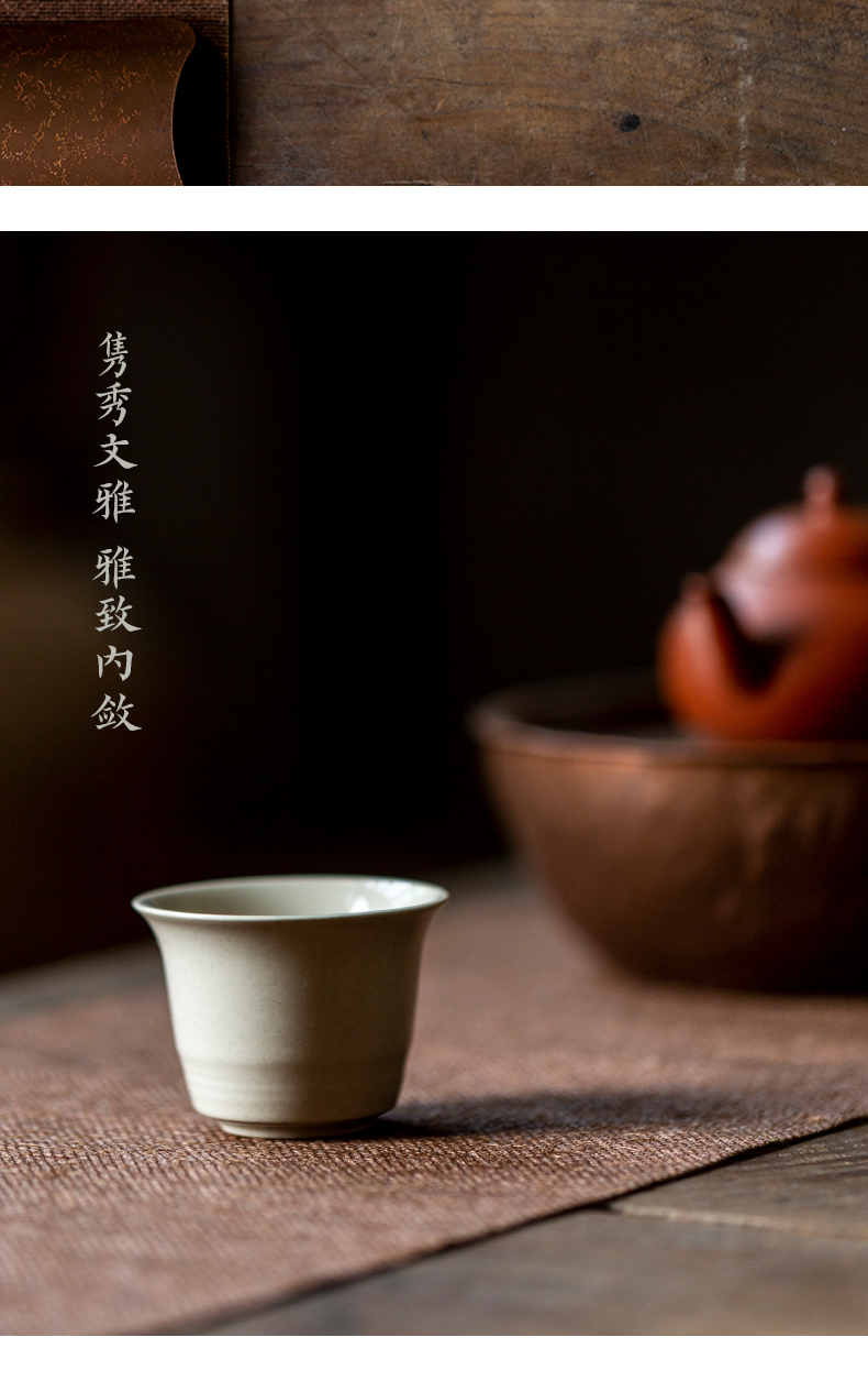 Ultimately responds to plant ash glaze kung fu tea cups with checking ceramic cup masters cup personal cup sample tea cup