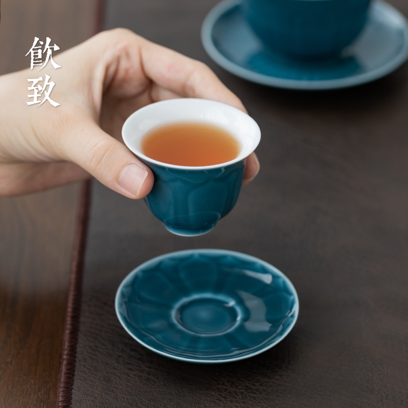 If ultimately responds to lotus cup jingdezhen glaze color sample tea cup manual single cup tea set personal little kung fu master CPU