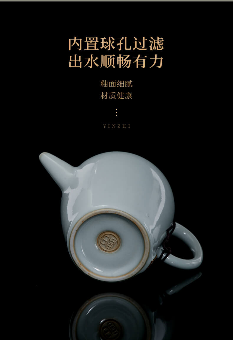 Ultimately responds to up teapot single pot of small open piece of jingdezhen ceramic filter tea household mini kung fu tea set by hand