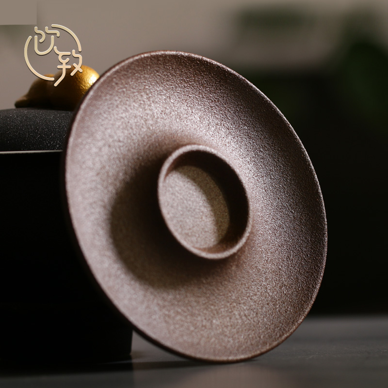 Ultimately responds to coarse after getting cover rear violet arenaceous lid doesn cover bearing Japanese tea accessories zero match tureen lid holder frame
