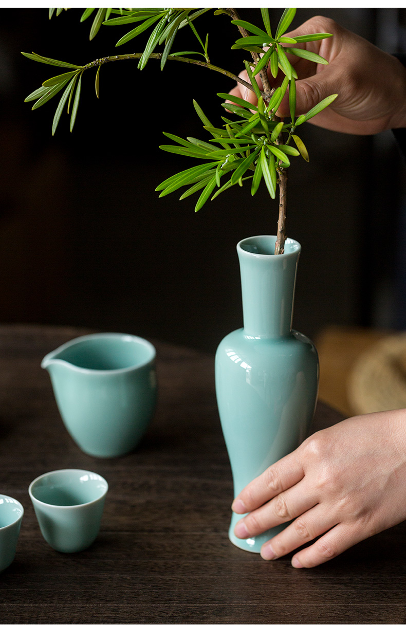 Ultimately responds to celadon vase furnishing articles flower arranging creative contracted sitting room tea table flower implement hydroponic floret bottle ceramic furnishing articles