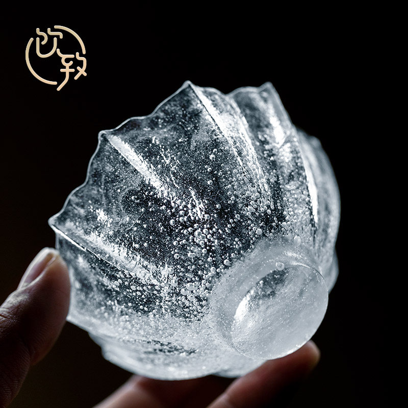 Drinking to the ancient method of hand-made glass cup high-end sample tea cup individual individual host cup handmade large tea cup
