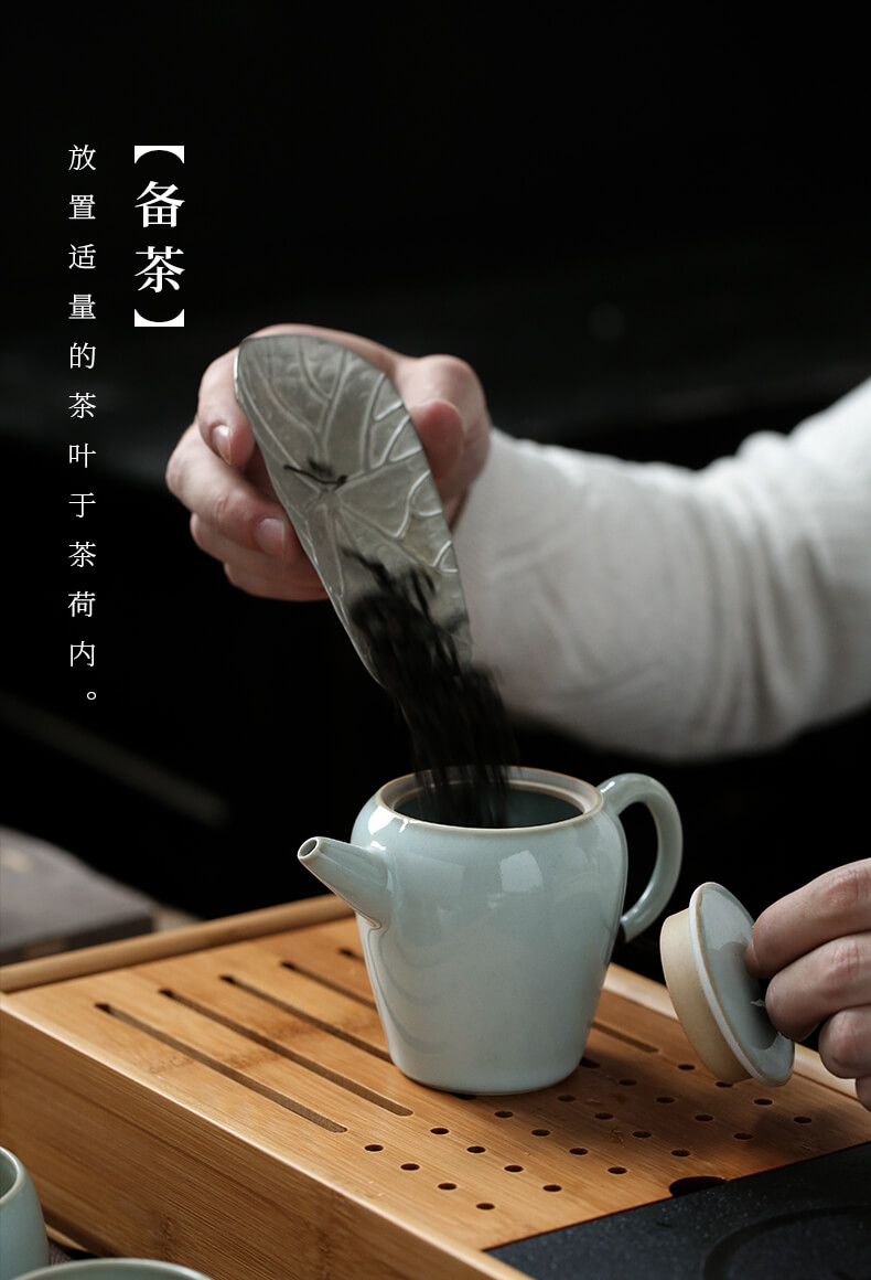 Ultimately responds to up teapot single pot of small open piece of jingdezhen ceramic filter tea household mini kung fu tea set by hand