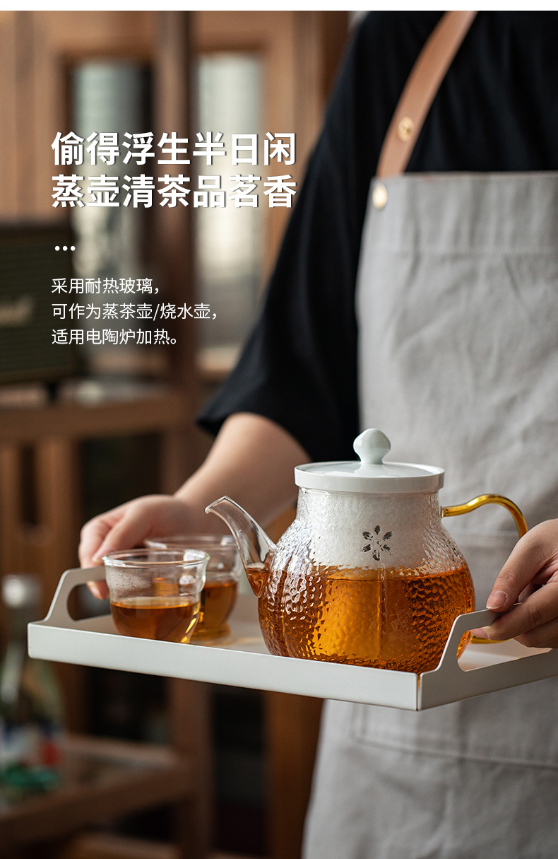 Ultimately responds to steam hammer the teapot glass teapot household single pot pot of high - temperature celadon porcelain bladder separation