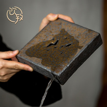 Drink-to-white Golden Dry Bubble Table Raising Teapot Tozen-style storage water storage pot Ceramics Small Tea Table Water Storage Tea Tray