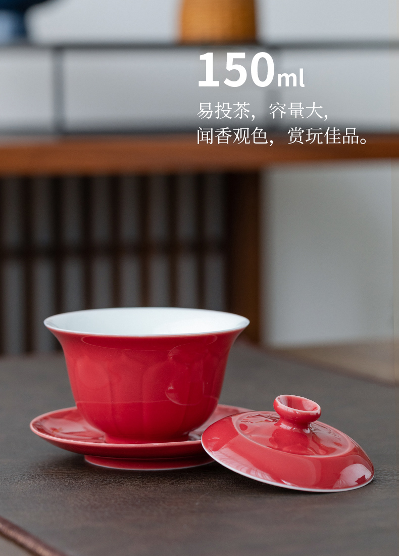 Ultimately responds hot tureen jingdezhen tea cups to prevent from the manual only three bowl of tea large single is not hot