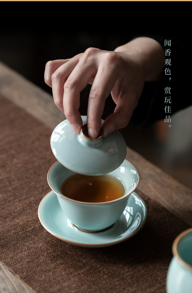 Ultimately responds to up with only three tureen individual household ceramic tea cup kung fu tea set manually ice to crack the tea keeps your porcelain