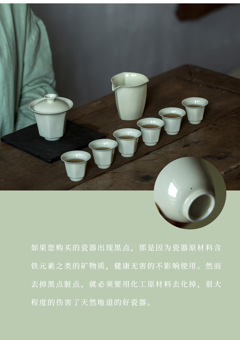 Ultimately responds to little rock tea tureen single jingdezhen with cover three cups to make tea bowl of tea tea set no hot, no