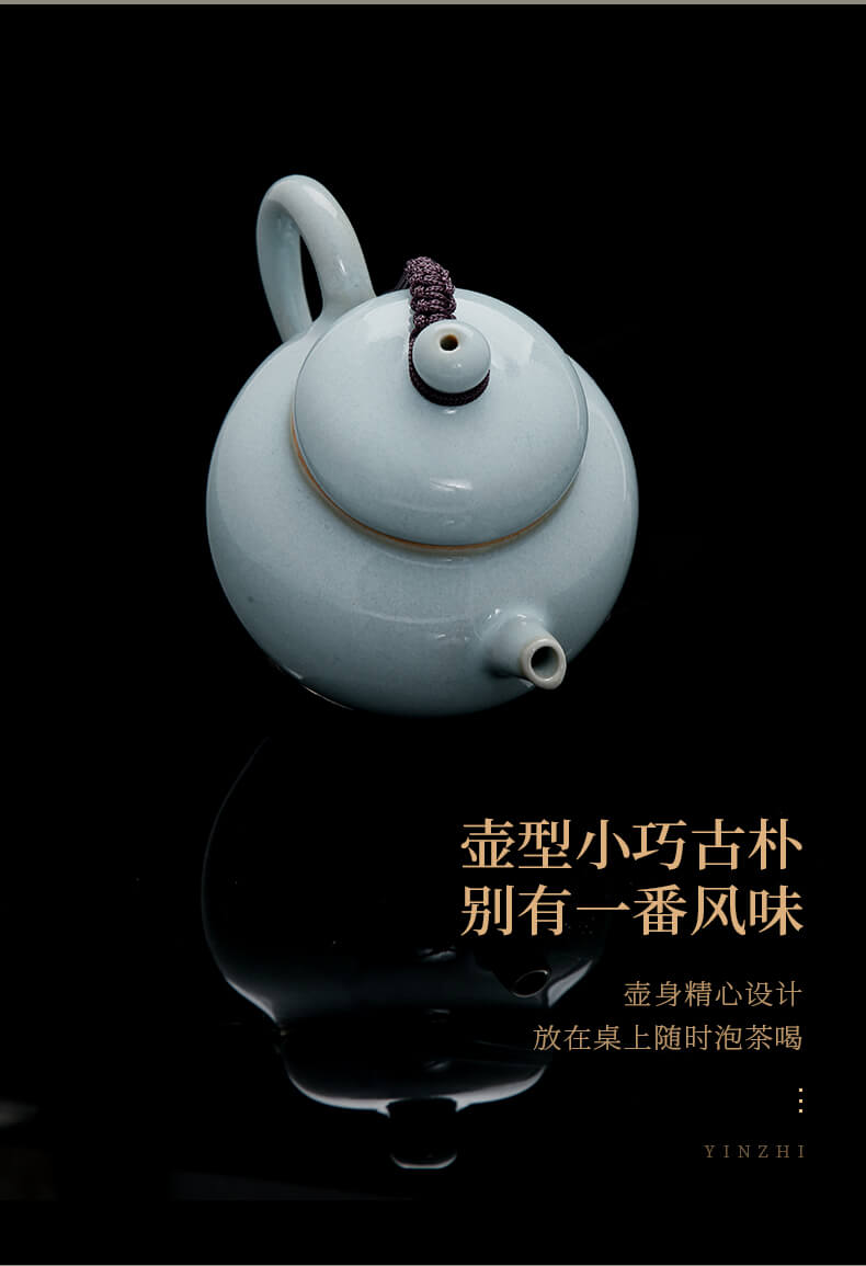 Ultimately responds to up teapot single pot of small open piece of jingdezhen ceramic filter tea household mini kung fu tea set by hand