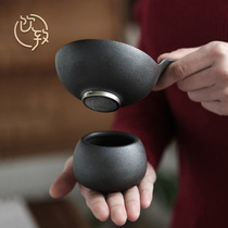 Drinking black pottery ceramic tea filter tea leak tea set accessories Japanese tea filter kung fu tea filter kung fu tea residue filter