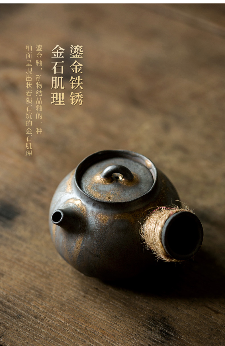 Ultimately responds to hand the teapot Japanese coarse clay POTS to restore ancient ways the pot of gold side small kung fu tea set against the single pot of hot tea