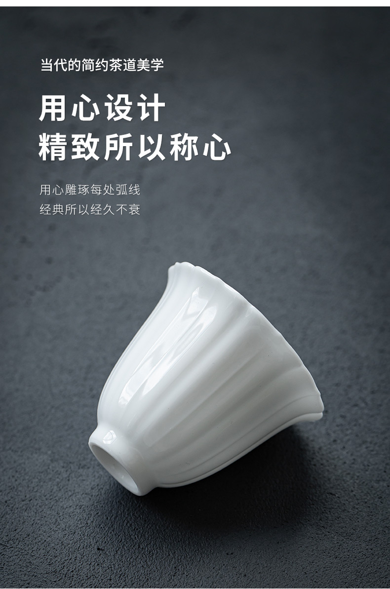 Ultimately responds to bluish white porcelain masters cup kung fu tea cups jingdezhen ceramic sample tea cup small single cup tea cup mat individual