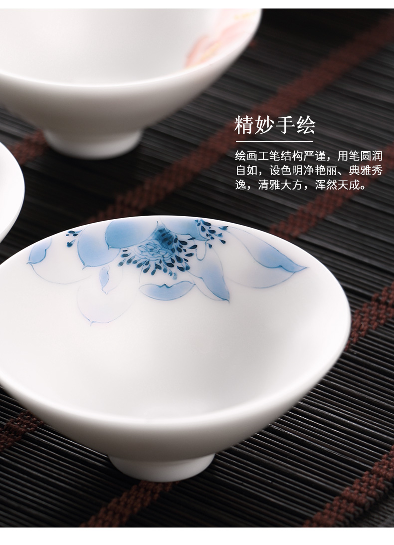 Ultimately responds to dehua white porcelain character kung fu tea cups large master cup sample tea cup tea taking ceramics cup a cup of tea