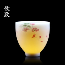 Drinking to DeHua white porcelain jade porcelain cup large Kung Fu Tea Cup master cup tea single cup ladies special high-end