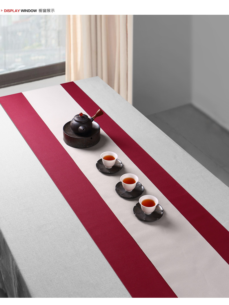 Ultimately responds to waterproof Japanese contracted flag table linen zen tea table cloth fabric cloth kung fu tea tea taking of spare parts