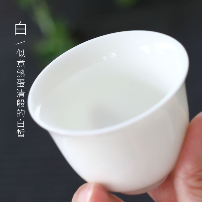 Ultimately responds to dehua white porcelain ceramic cups master cup single cup small household single sample tea cup kunfu tea cups