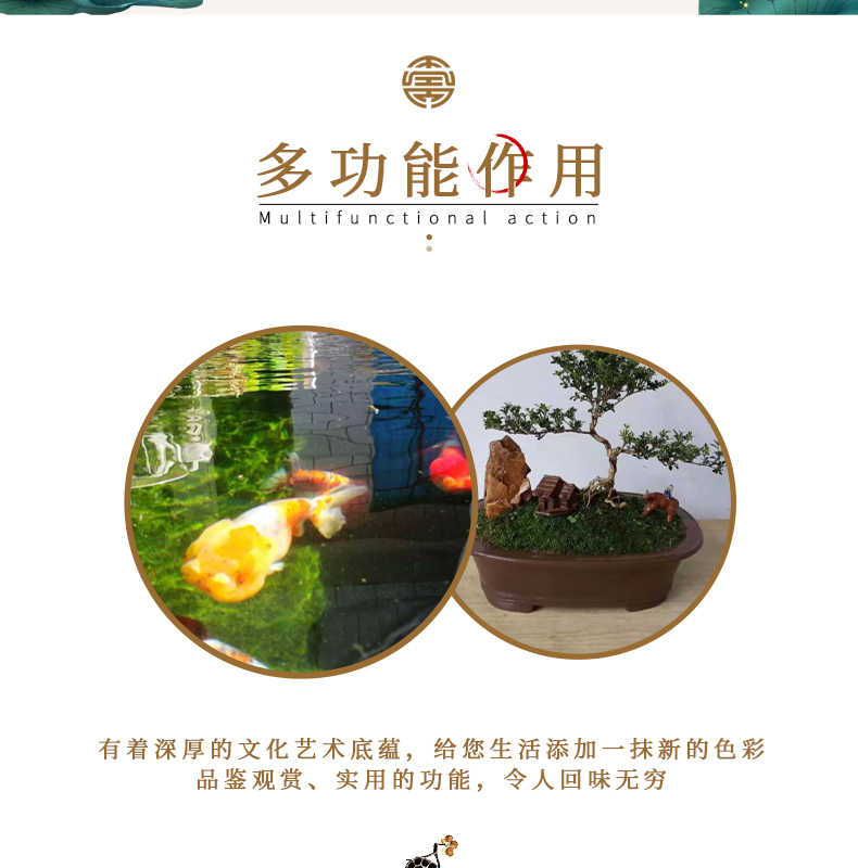 Jingdezhen ceramic aquariums pillar landing LianHe flowerpot brocade carp is suing large goldfish bowl water lily bowl