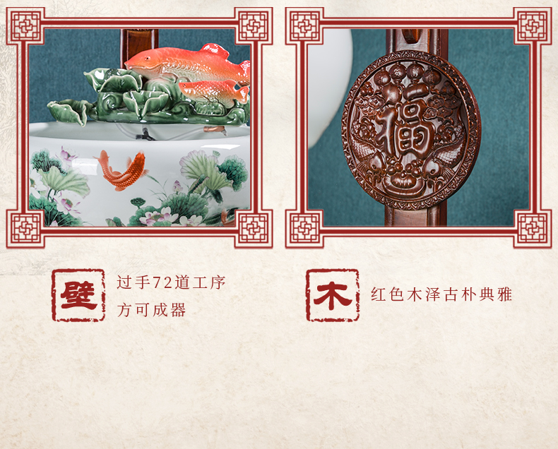 Jingdezhen ceramic sitting room place heavy tank circulation water filter to raise a goldfish bowl goldfish bowl lotus