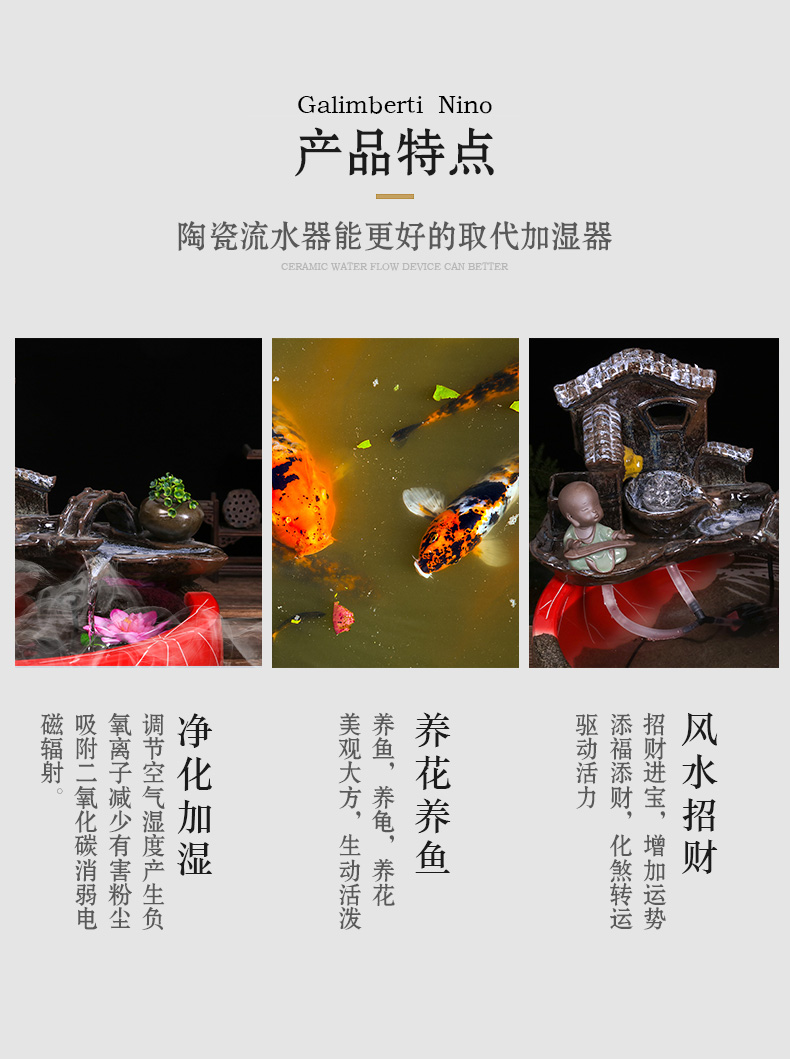 Jingdezhen ceramic aquarium household goldfish bowl sitting room balcony office furnishing articles courtyard water vats fish bowl