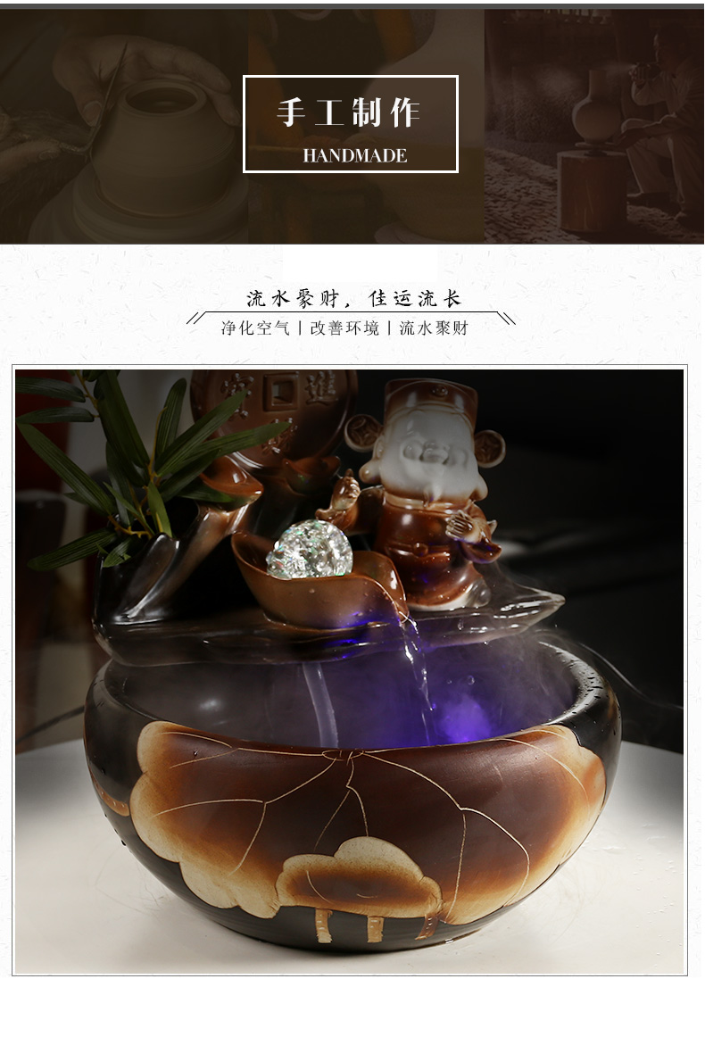 Restoring ancient ways furnishing articles fish creative water exchanger with the ceramics decoration aquariums small sitting room feng shui plutus humidifier